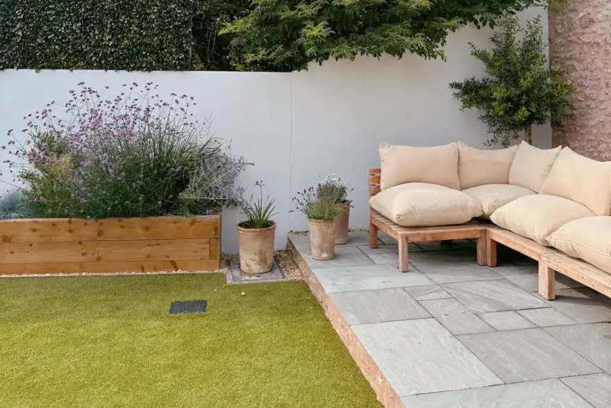 Artificial grass installation by A.B Landscapes