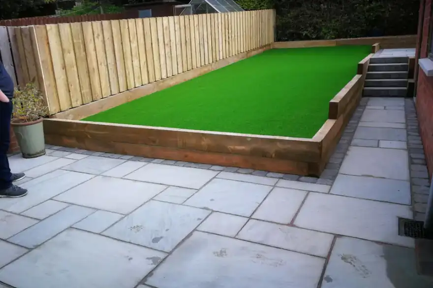 Artificial grass installation by A Better Garden