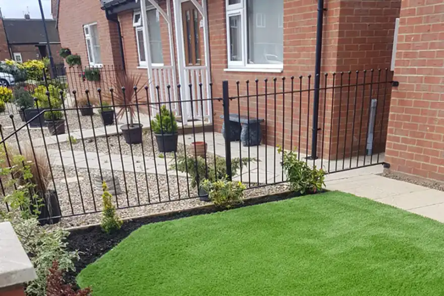 Artificial grass installation by A.R. Whitley Landscapes
