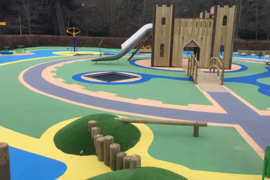 Artificial grass installation by Abacus Playgrounds