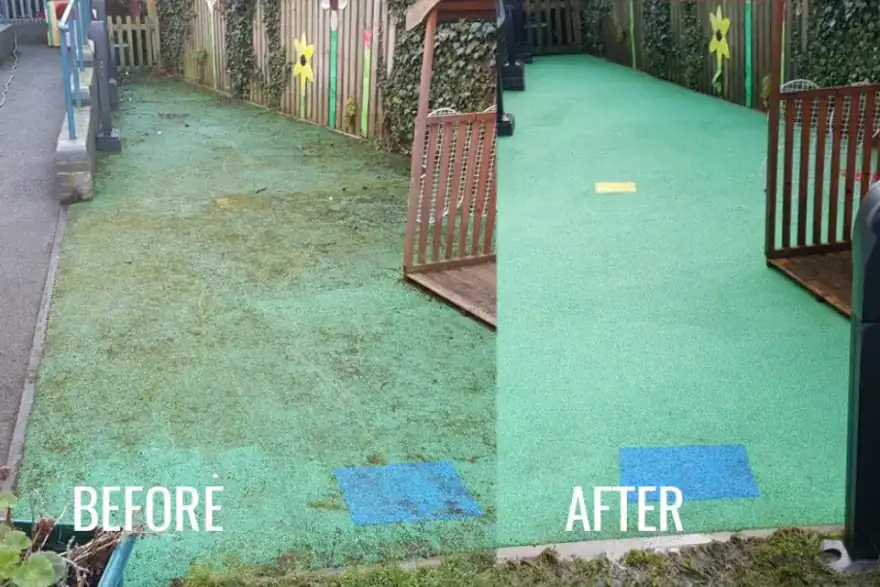 Artificial grass installation by Abacus Playgrounds