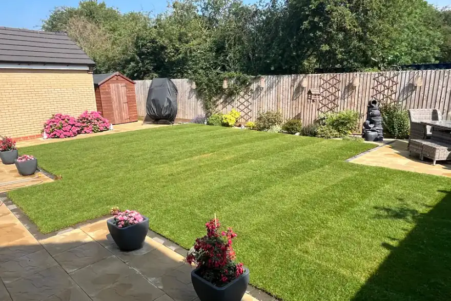 Artificial grass installation by Abatis Landscapes