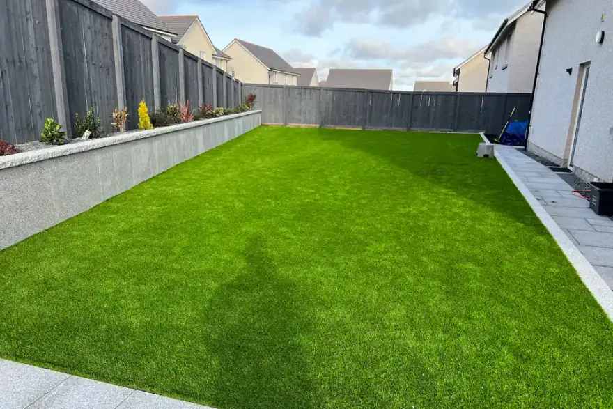 Artificial grass installation by Aberdeen Gardens