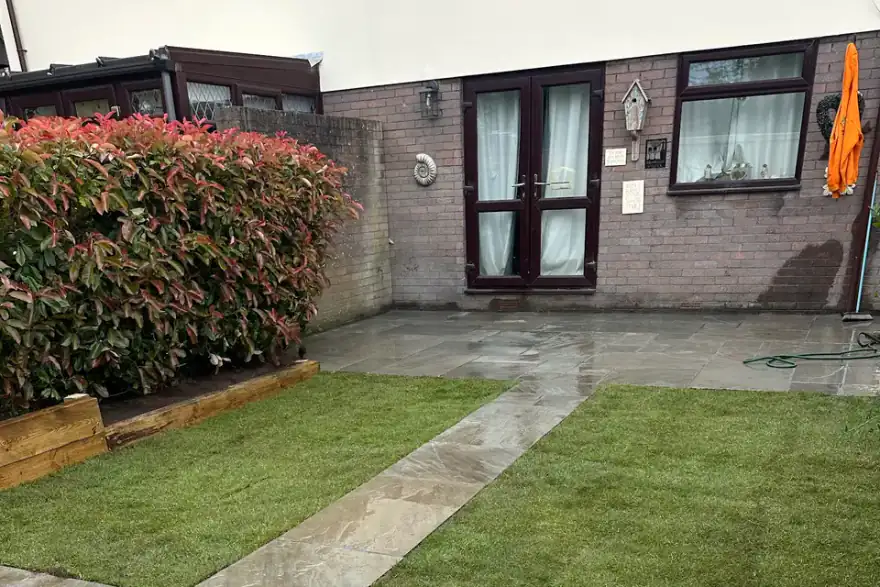 Artificial grass installation by Able Tree and Landscapes Ltd
