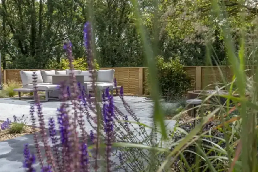 Sitting area in a Landscaped garden.