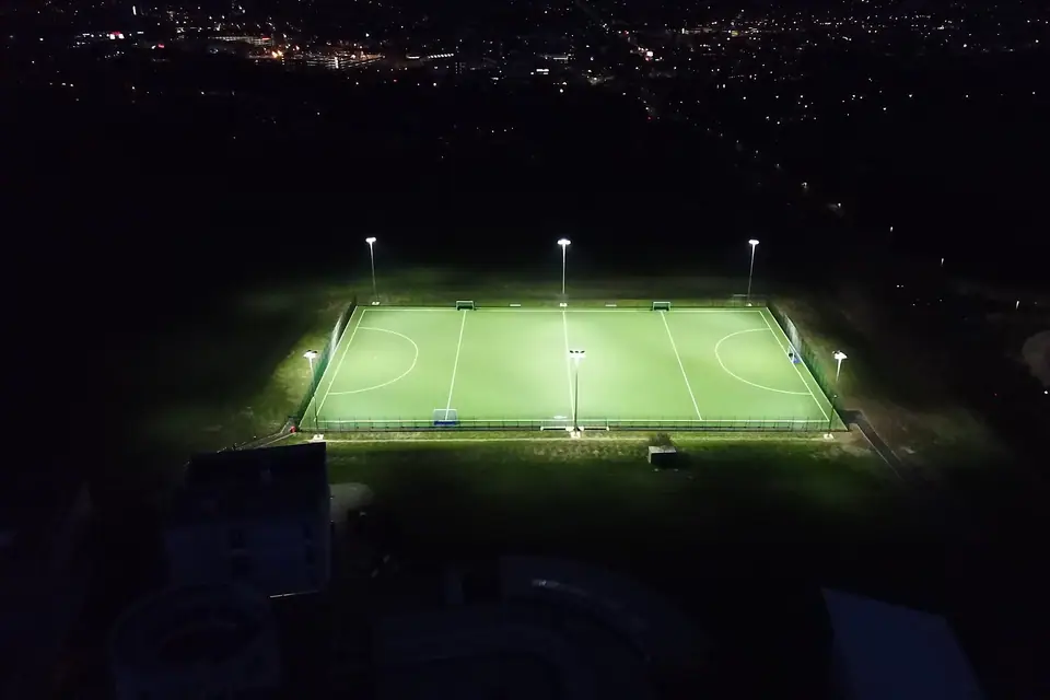 Floodlit, Full Size Artificial Hockey Pitch Installation