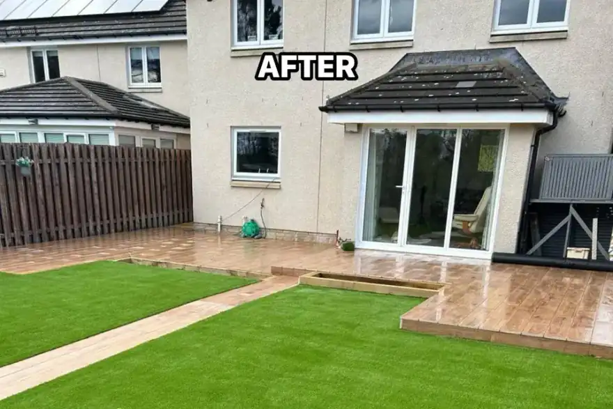 Artificial grass installation by AKI Landscaping & Garden Rooms