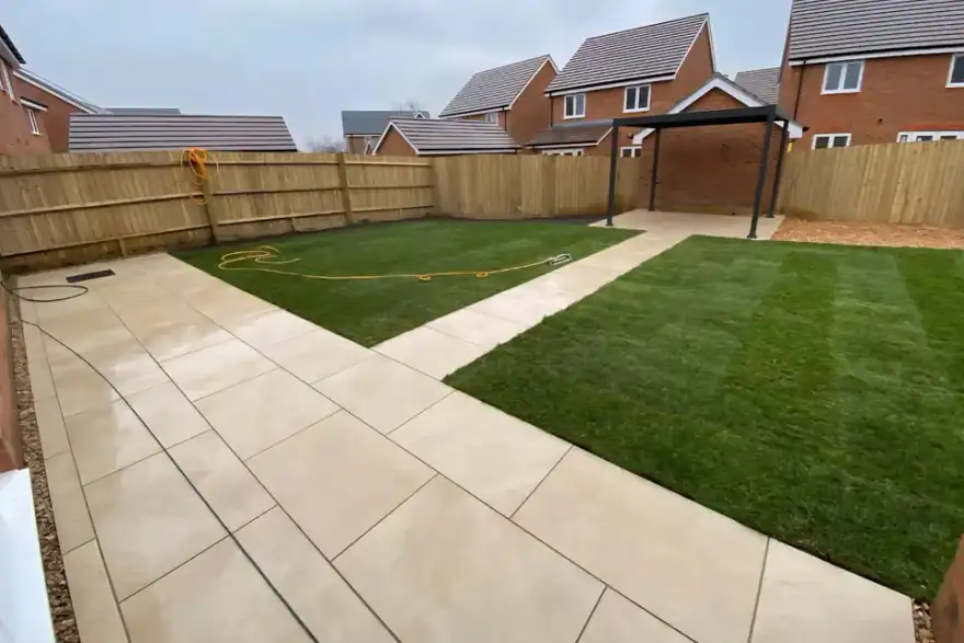 Artificial grass installation by All Seasons Landscaping Services