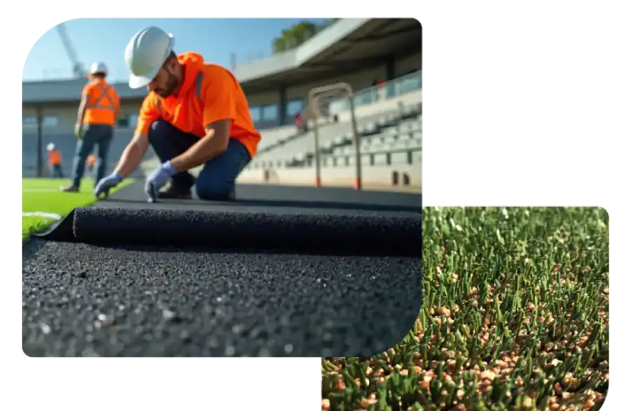 Artificial grass installation by AllSports