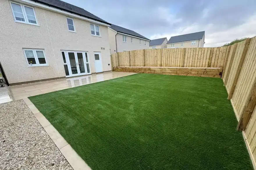 Artificial grass installation by AMAC Landscaping Scotland
