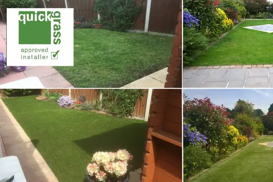 Artificial grass installation by Anglian Artifical Grass