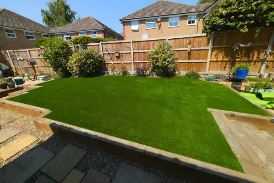 Artificial grass installation by Anglian Artifical Grass