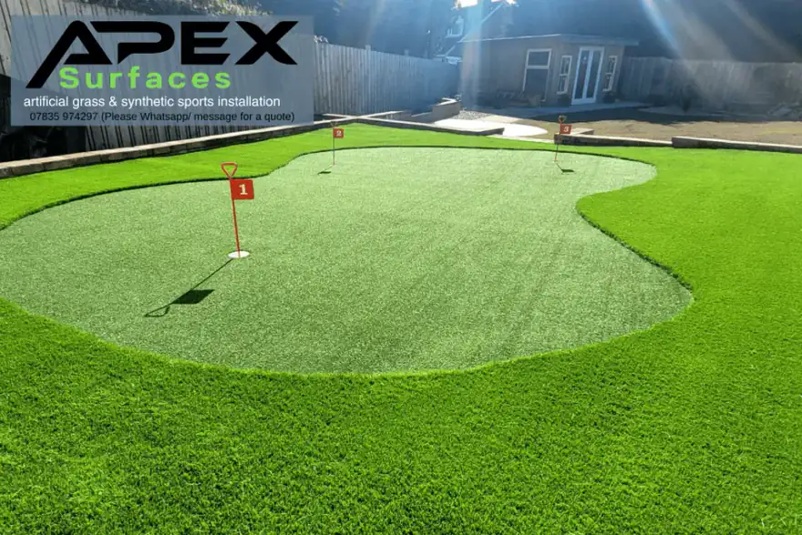 Artificial grass installation by Apex Surfaces
