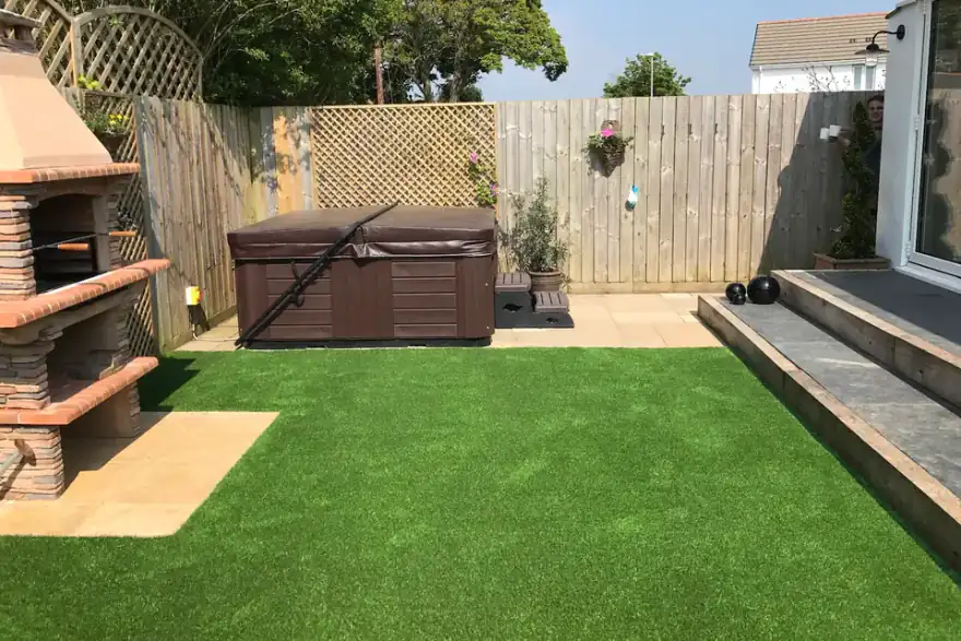 Artificial grass installation by Artificial Grass Cornwall