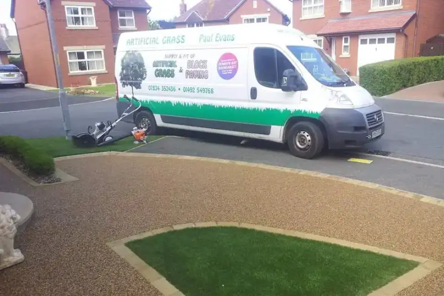 Artificial grass installation by Paul Evans Artificial Grass, Block Paving & Resin Stone Driveways
