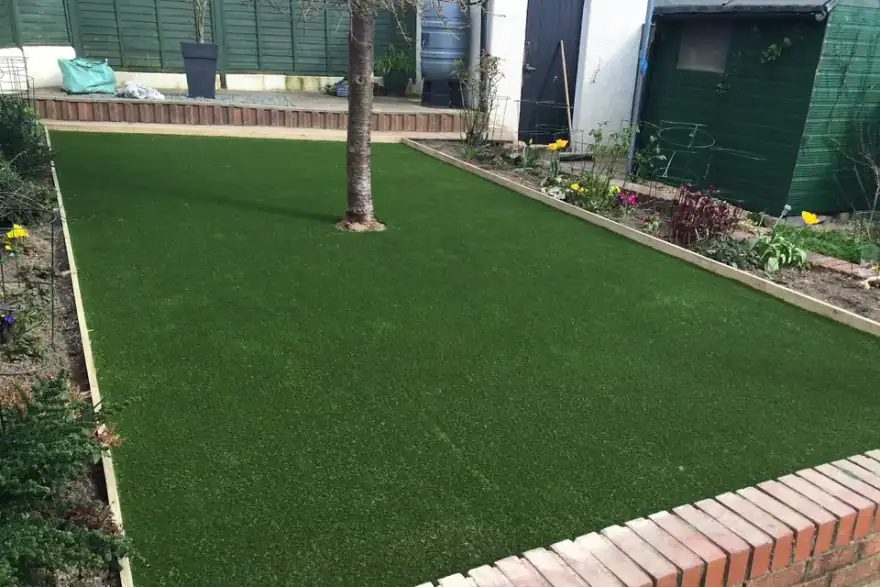 Artificial grass installation by Artificial Lawns Plymouth