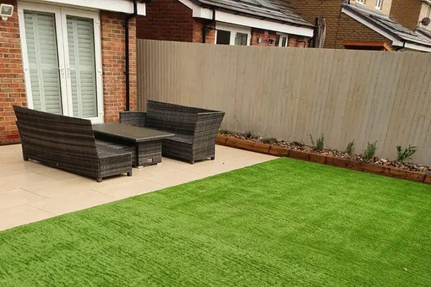 Artificial grass installation by Ash Landscapes