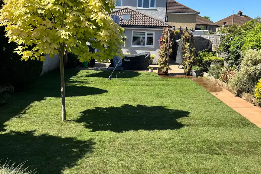 Artificial grass installation by Ashland Turf