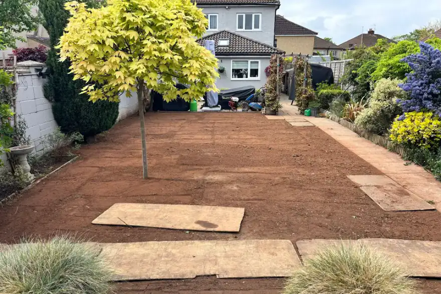 Artificial grass installation by Ashland Turf
