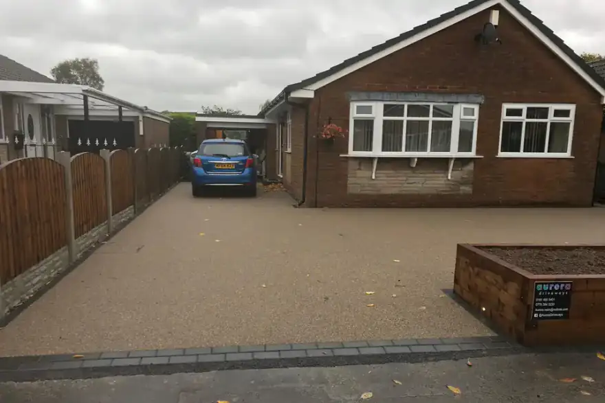 Artificial grass installation by Aurora Resin Driveways