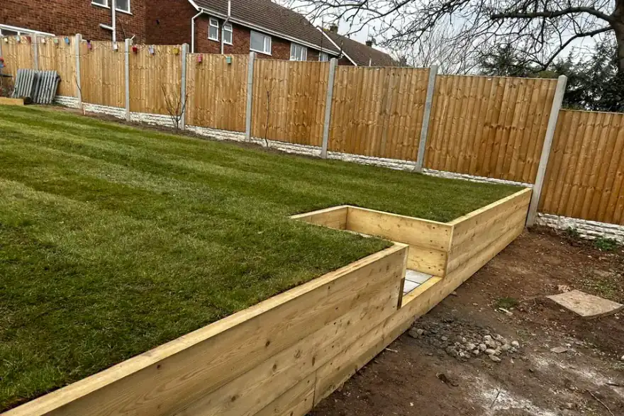 sleeper wall installed at home in worcester by B R Building and Landscapes