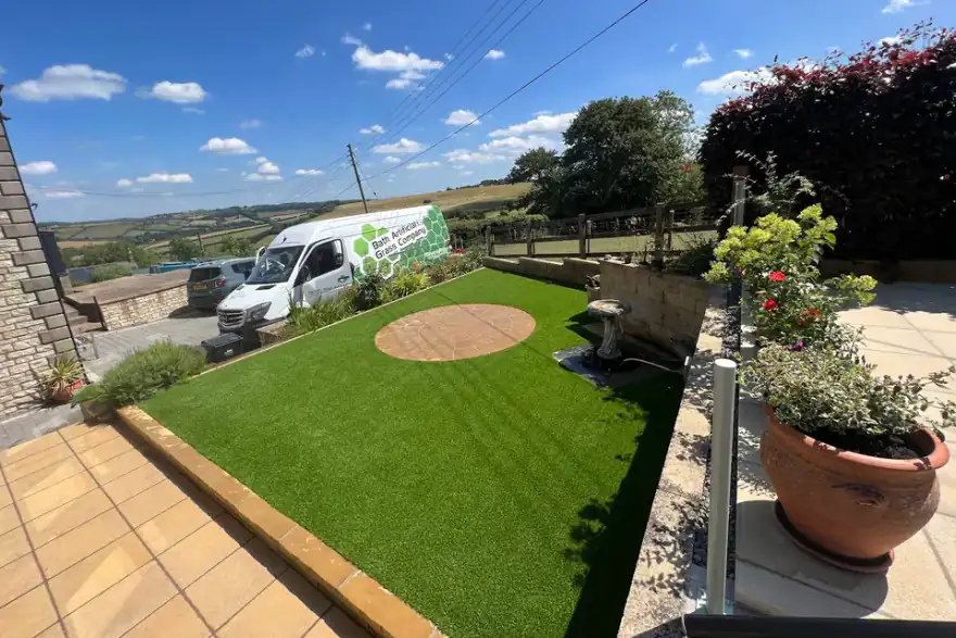 Artificial grass installation by Bath Artificial Grass Company
