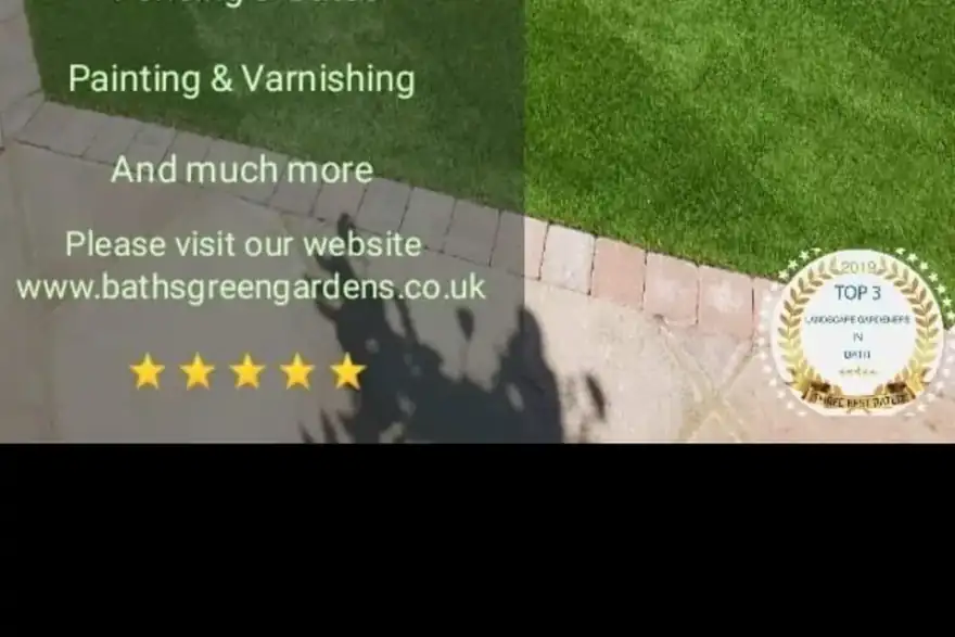 Artificial grass installation by Baths Green Gardens ltd