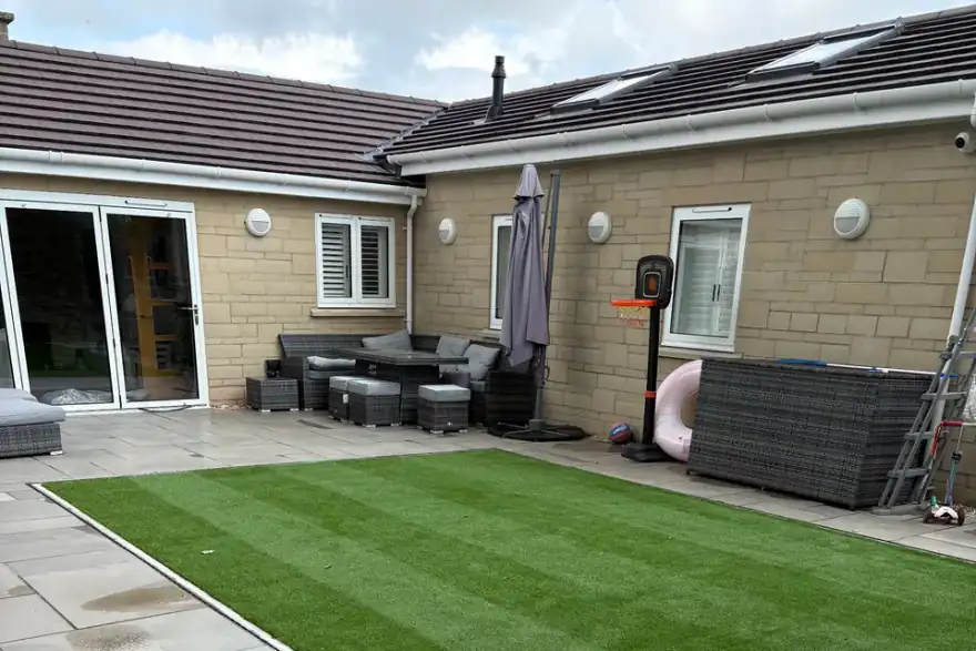 Artificial grass installation by Baths Green Gardens ltd