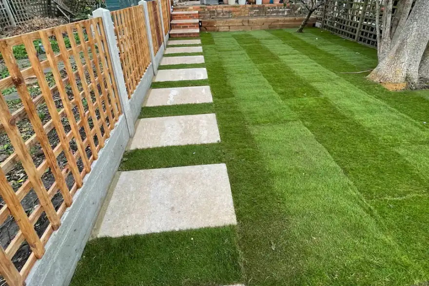 Artificial grass installation by BENI Landscaping