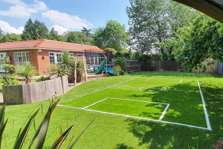 Artificial grass installation by Berkshire Decking and Fencing