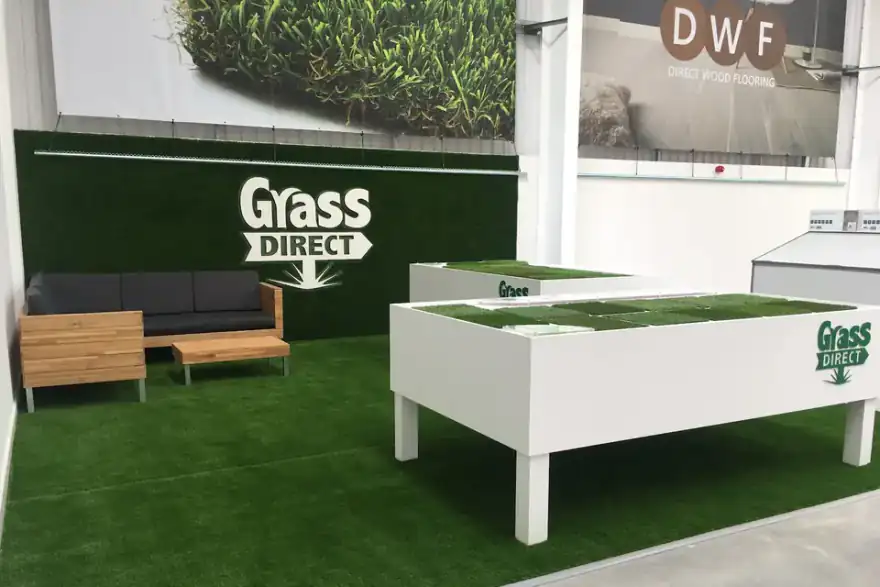 Artificial grass installation by Berkshire Turf Direct