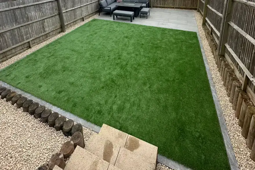 Artificial grass installation by Berkshire Turf Direct