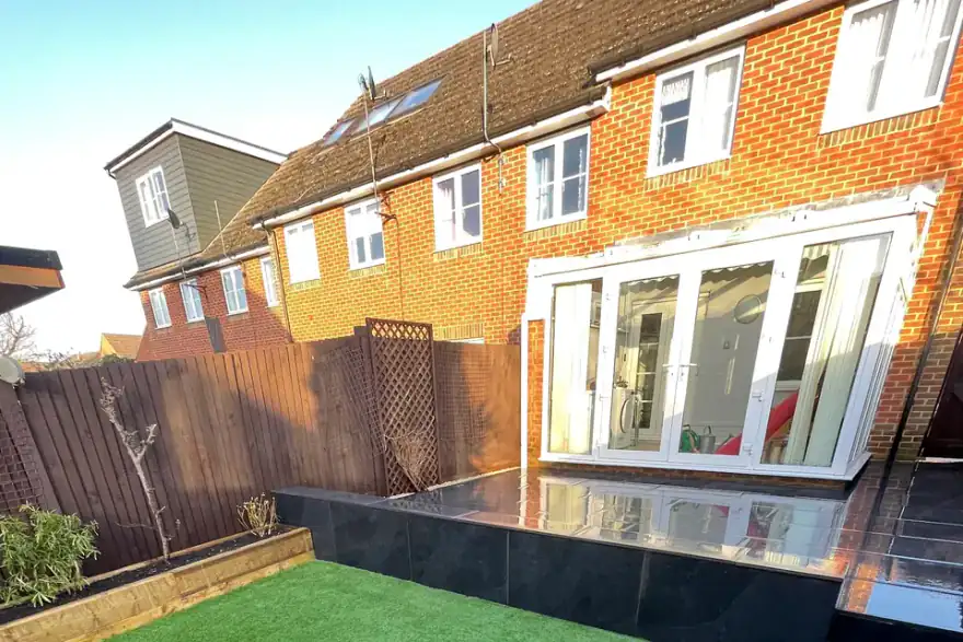 Artificial grass installation by Berkshire Turf Direct