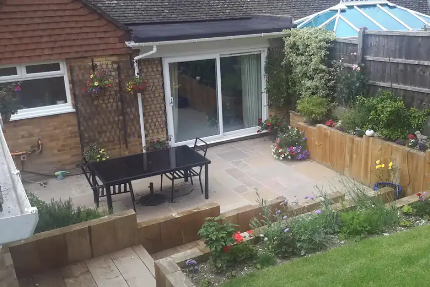 Artificial grass installation by Bexley Landscapes