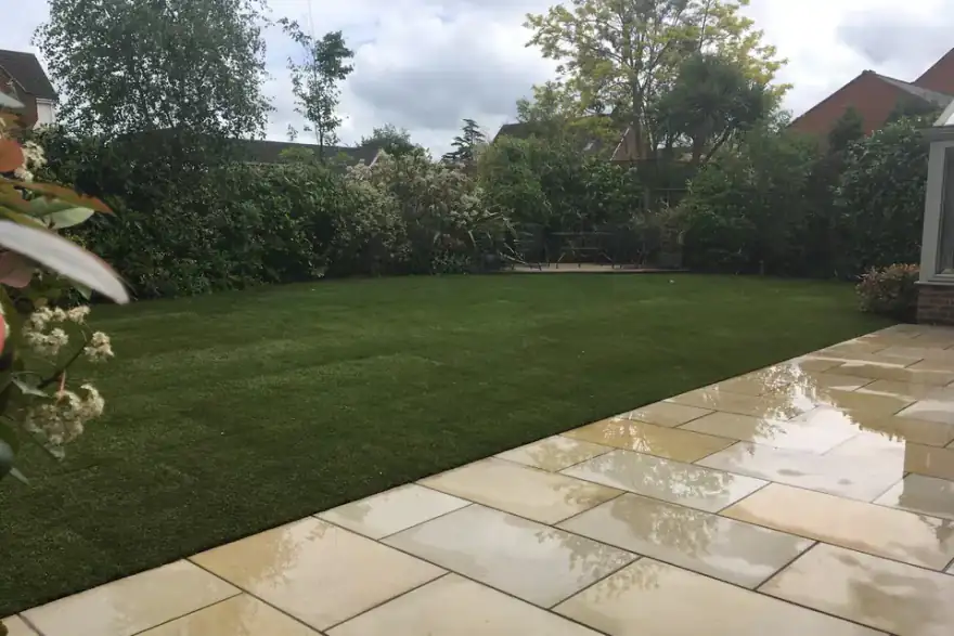 Artificial grass installation by Bexley Landscapes
