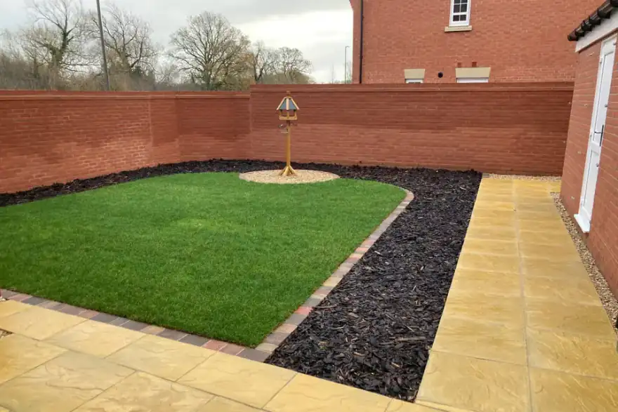 Artificial grass installation by Birch Landscapes