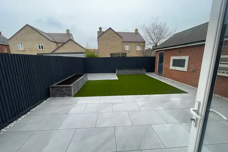Artificial grass installation by Blue Rose Landscapes