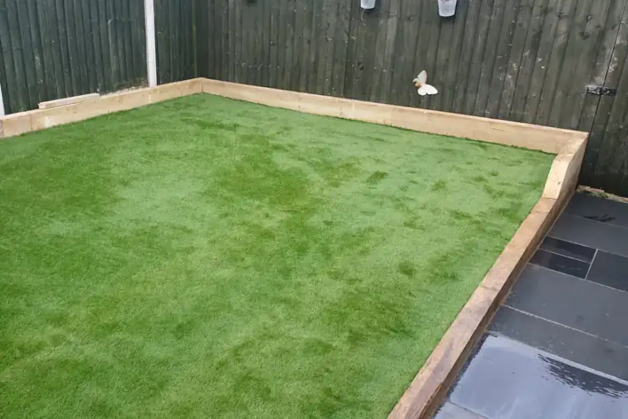 Artificial grass installation by C&L Landscaping & Driveways