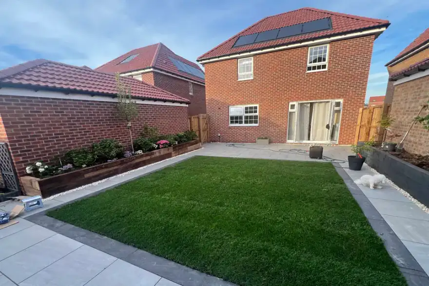Artificial grass installation by C&L Landscaping & Driveways