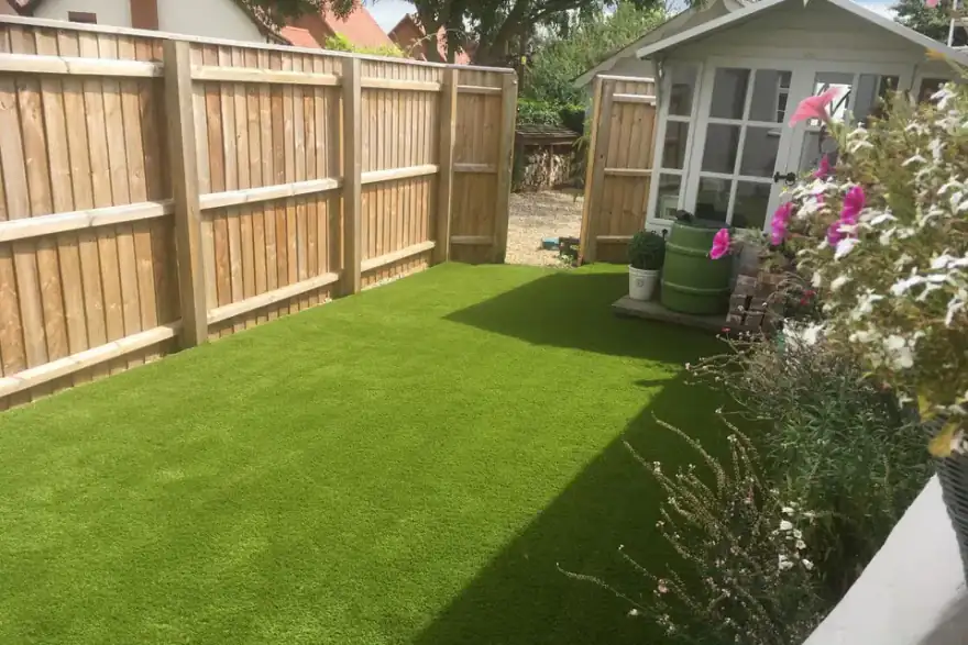 Artificial grass installation by Capital driveways and landscaping