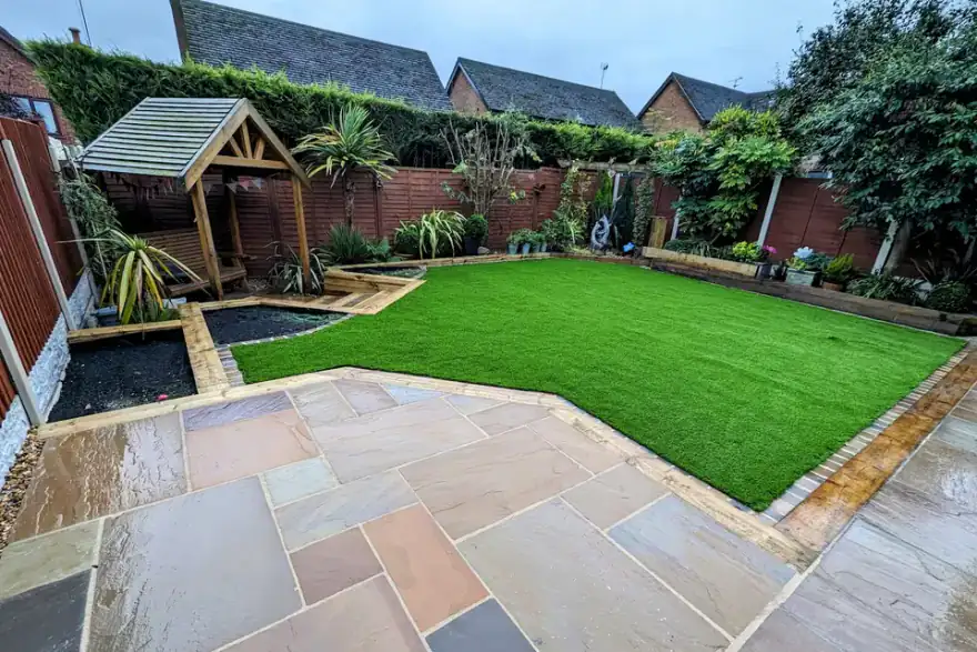Artificial grass installation by Caspian Landscapes