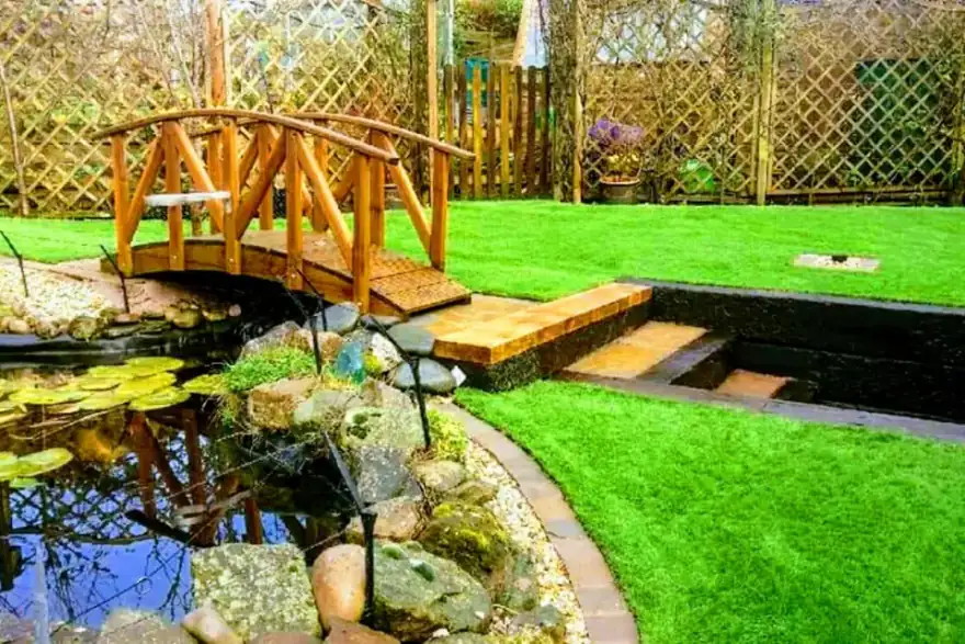 Artificial grass installation by Caspian Landscapes