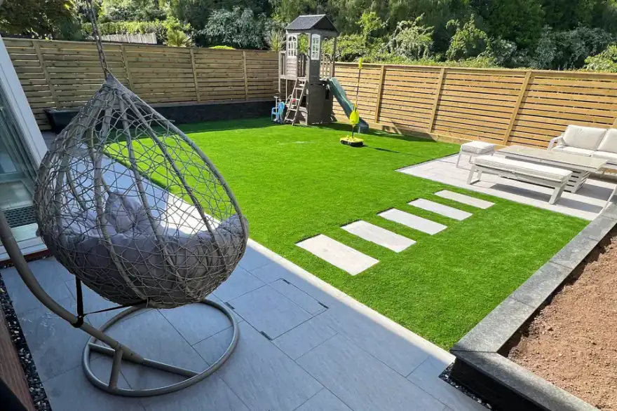 Artificial grass installation by CDM Landscapes Ltd