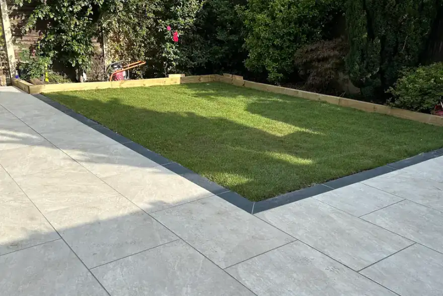 Artificial grass installation by Cheshire Landscapes