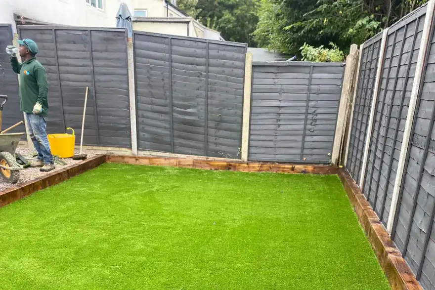 Artificial grass installation by chrisamgardens.co.uk