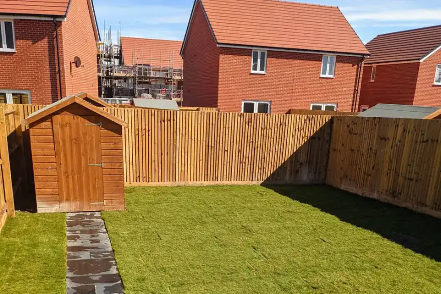 Artificial grass installation by CJ Landscapes
