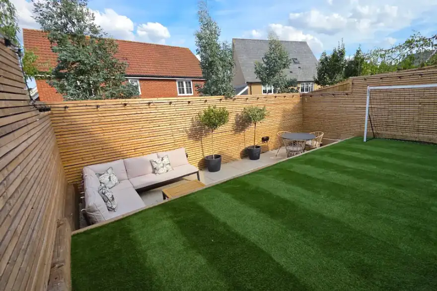 Artificial grass installation by Cloverfield Gardening