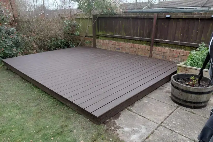 Artificial grass installation by Composite Decking Wirral - Composite Decking & Garden Rooms