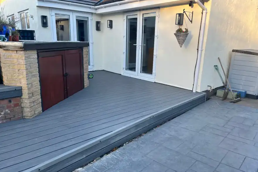 Artificial grass installation by Composite Decking Wirral - Composite Decking & Garden Rooms