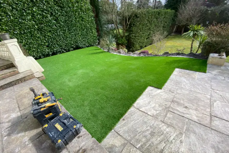 Artificial grass installation by Country Estate Grounds